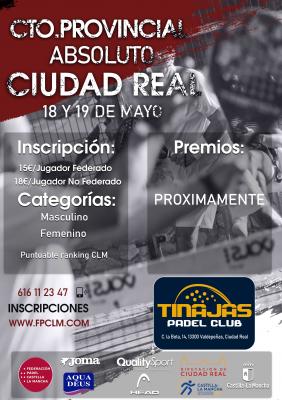 poster del torneo CTO. PROVINCIAL CIUDAD REAL-TINAJAS PADEL CLUB