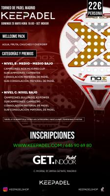 poster del torneo KEEPADEL (NIVELES B - C) & GET INDOOR