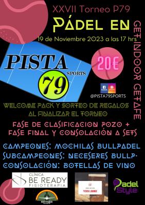 poster del torneo XXVII TORNEO PADEL P79 GETINDOOR