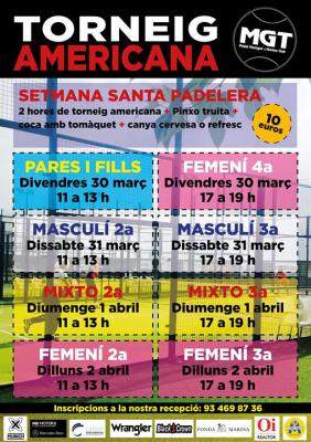 poster del torneo AMERICANAS SETMANA SANTA