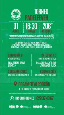 poster del torneo TORNEO PADEL FEVER - MASCULINO, FEMENINO Y MIXTO (B Y C)