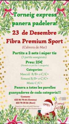 poster torneo TORNEIG DE PÀDEL DE NADAL 23 DE DESEMBRE