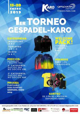 poster del torneo 1ER TORNEO GESPADEL KARO