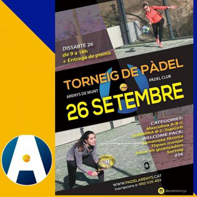 poster del torneo TORNEIG DE PADEL