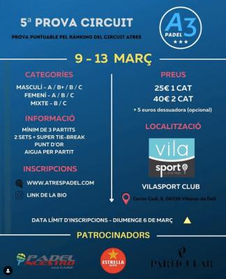 poster del torneo 5A PROVA CIRCUIT ATRES