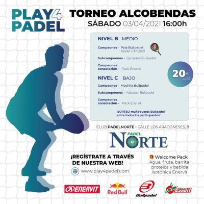 poster del torneo TORNEO PLAY4PADEL ALCOBENDAS