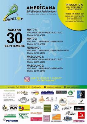 poster del torneo MEGA AMERICANA PADELOY