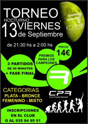 poster del torneo torneo nocturno