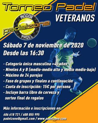 poster torneo TORNEO PADEL VETERANOS