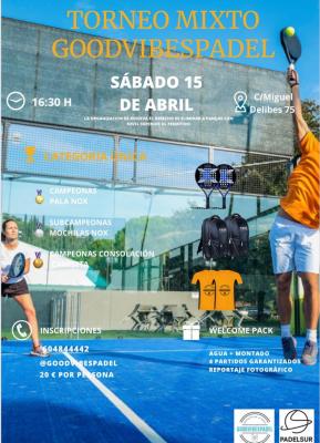 poster del torneo GOODVIBESPADEL