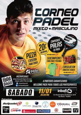 poster del torneo TORNEO DE PADEL MIXTO - MASCULINO