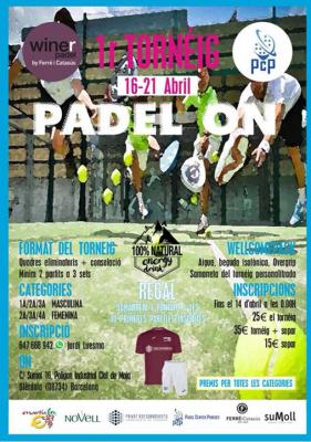 poster del torneo 1er TORNEIG PADEL ON