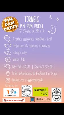 poster del torneo TORNEO VERANIEGO PIM PAM PADEL