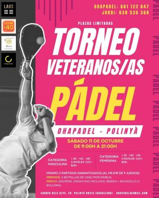 poster del torneo TORNEO VETERANOS/AS