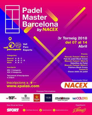 poster del torneo 3r TORNEIG PADEL MASTER BARCELONA