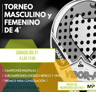 poster torneo TORNEO DE PADEL