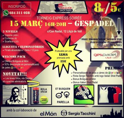 poster del torneo TORNEIG EXPRES SOIRÉE