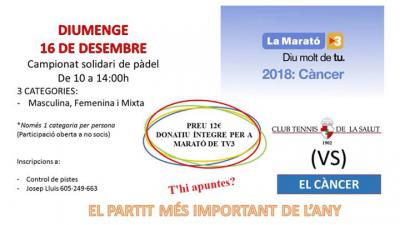 poster del torneo CAMPIONAT SOLIDARI DE PADEL