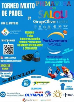 poster del torneo TORNEO MIXTO DE PADEL PRIMAVERA