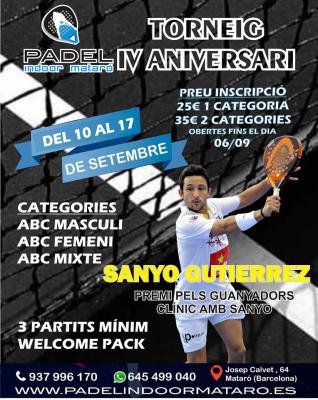 poster del torneo TORNEIG IV ANIVERSARI