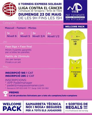 poster del torneo II TORNEIG EXPRESS SOLIDARI LLIGA CONTRA EL CÀNCER