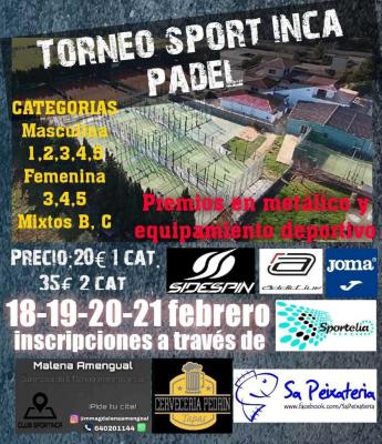 poster del torneo TORNEO SPORT INCA PADEL