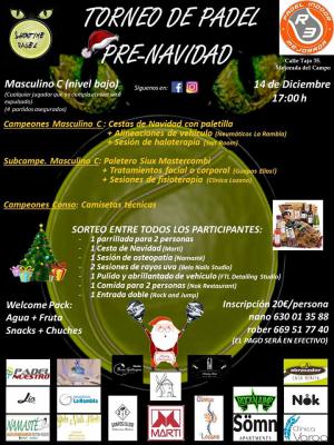 poster del torneo TORNEO DE PADEL PRE-NAVIDAD