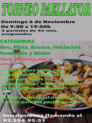 poster del torneo 1er TORNEO PAELLATOR