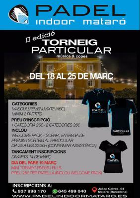 poster del torneo TORNEIG PARTICULAR II EDICIÓ