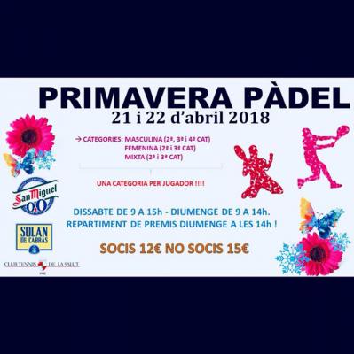 poster del torneo PRIMAVERA PÀDEL