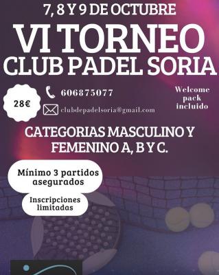 poster del torneo VI TORNEO DE PADEL