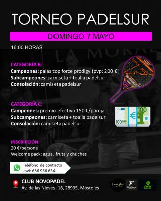 poster torneo TORNEO PADELSUREVENTS CATEGORIAS B Y C