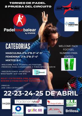 poster del torneo 2ª PRUEBA PADELTOURBALEAR 2021