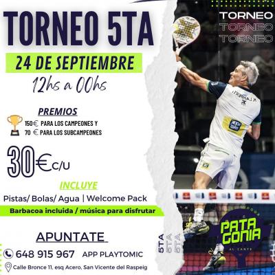 poster del torneo TORNEO 5A CATEGORÍA