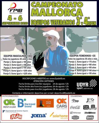 poster del torneo CAMPEONATO MALLORCA EQUIPOS VETERANOS 3ª Y 4ª OPEN