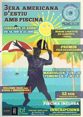poster del torneo 3ª AMERICANA DE ESTIU AMB PISCINA
