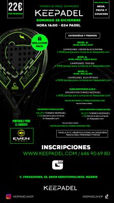 poster del torneo KEEPADEL (NIVELES A-B-C) & G24 ARROYOMOLINOS