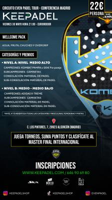 poster torneo KEEPADEL (NIVELES A - B) & EUROINDOOR