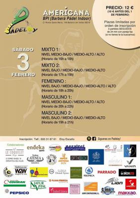 poster del torneo MEGA AMERICANA PÁDELOY