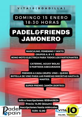 poster del torneo PADEL&FRIENDS JAMONERO