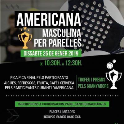 poster del torneo AMERICANA MASCULINA PER PARELLES