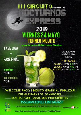poster del torneo NOCTURNOS EXPRESS TORNEO MOJITO