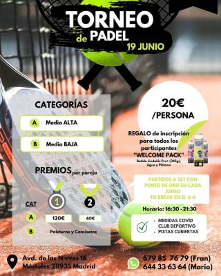 poster del torneo TORNEO DE PADEL