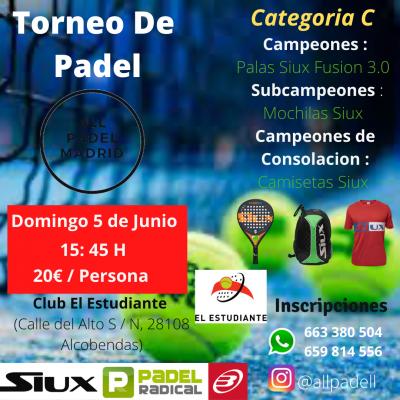 poster del torneo TORNEO ALLPADEL  (PISTAS CUBIERTAS Y DE CRISTAL)