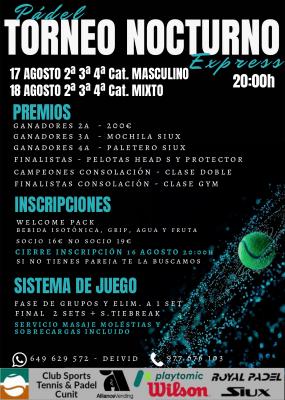 poster del torneo TORNEO NOCTURNO EXPRESS