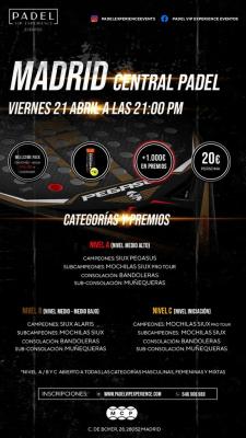 poster del torneo TORNEO NOCTURNO. VIERNES 21 DE ABRIL & MADRID CENTRAL PADEL