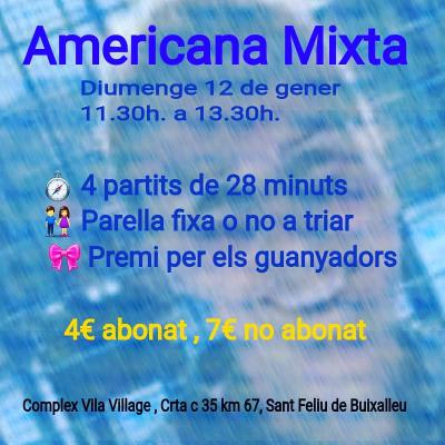 poster del torneo AMERICANA MIXTA