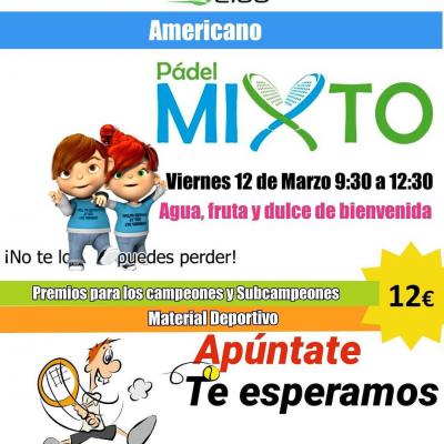 poster torneo AMERICANO MIXTO