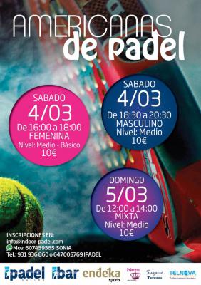poster del torneo AMERICANAS DE PADEL