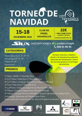 poster del torneo TORNEO DE NAVIDAD CLUB DE PADEL AGUADULCE